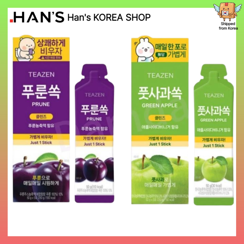 [TEAZEN] Diet Cleanse Stick Liquid 5P รสแอปเปิ้ลเขียว รสลูกพรุน