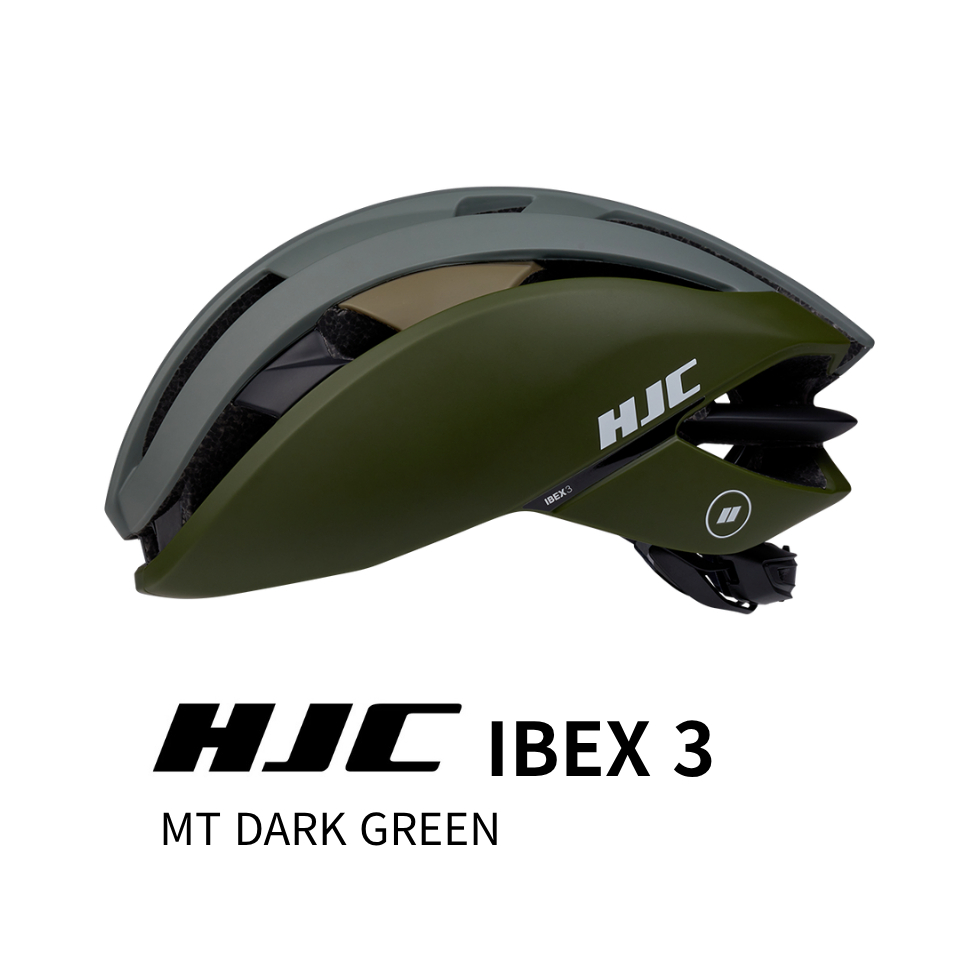 หมวกกันน็อค HJC IBEX 3 สีเขียววินเทจ สำหรับปั่นจักรยานแข่งขัน พร้อมเทคโนโลยี SLID, SELFIT PRO และ CO