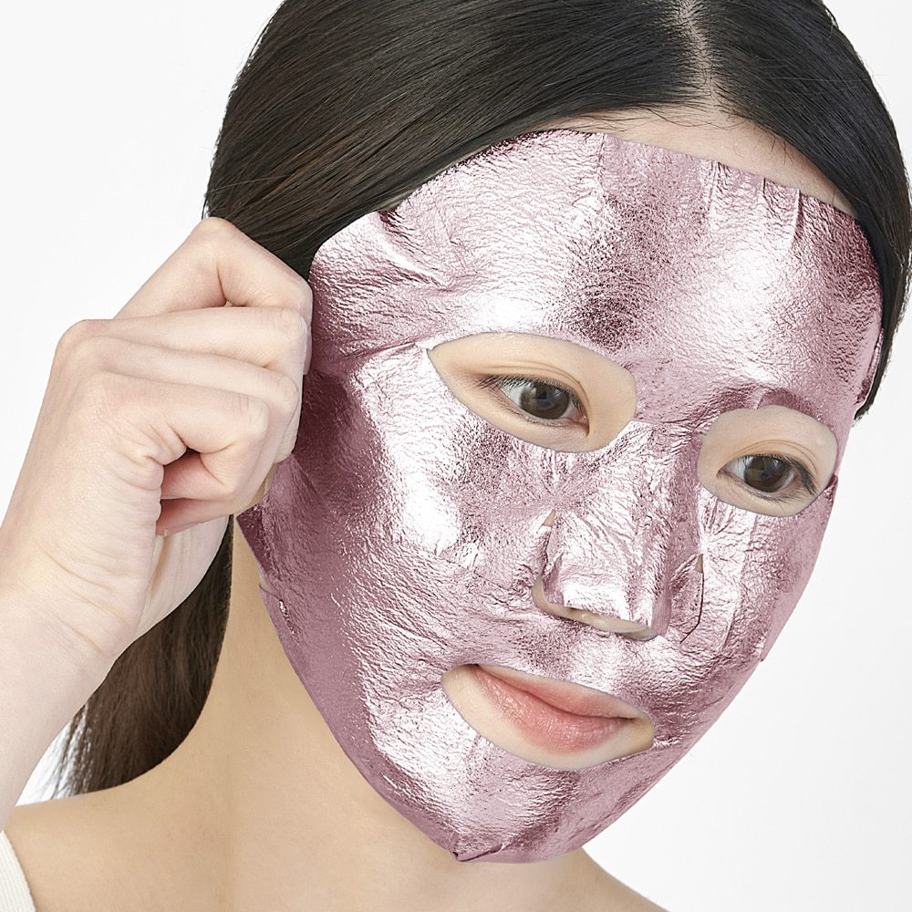 JMsolution Collagen PDRN Firming Rose Gold Foil Mask 28ml x 10 แผ่น | 9-คอลลาเจน คอมเพล็กซ์ & PDRN |
