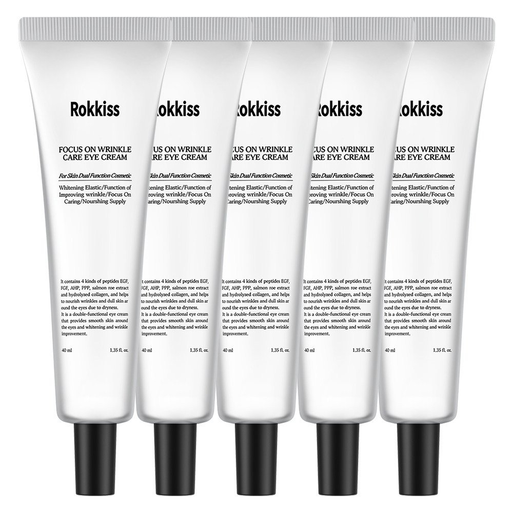 Rokkiss Focus On Eye Cream 40ml x 5 Moisturizing Daily Eye Care Eye Contour Cream