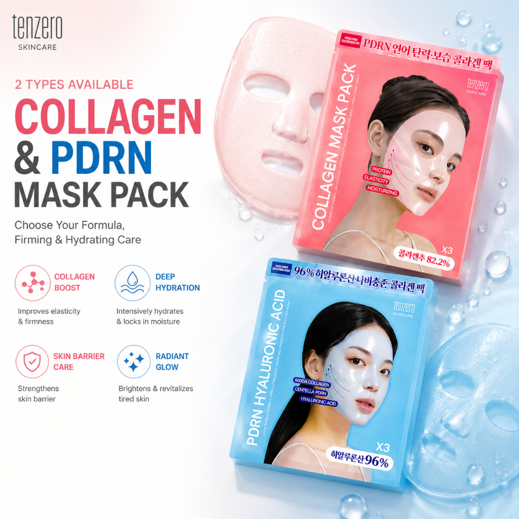 [TENZERO] Peptide Collagen Mask Pack PDRN Hyaluronic Mask 30g x 3ea ตัวเลือกมาส์กแผ่นเกาหลี