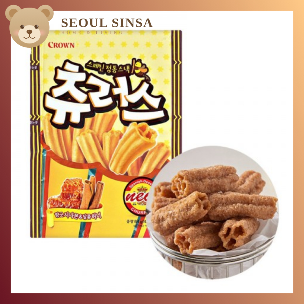 [CROWN] Churros Snack 84g ขนมหวานเกาหลี