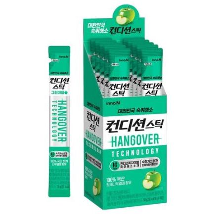 Hangover Relief Conditioning Stick Green Apple, 18g, 10 ชิ้น