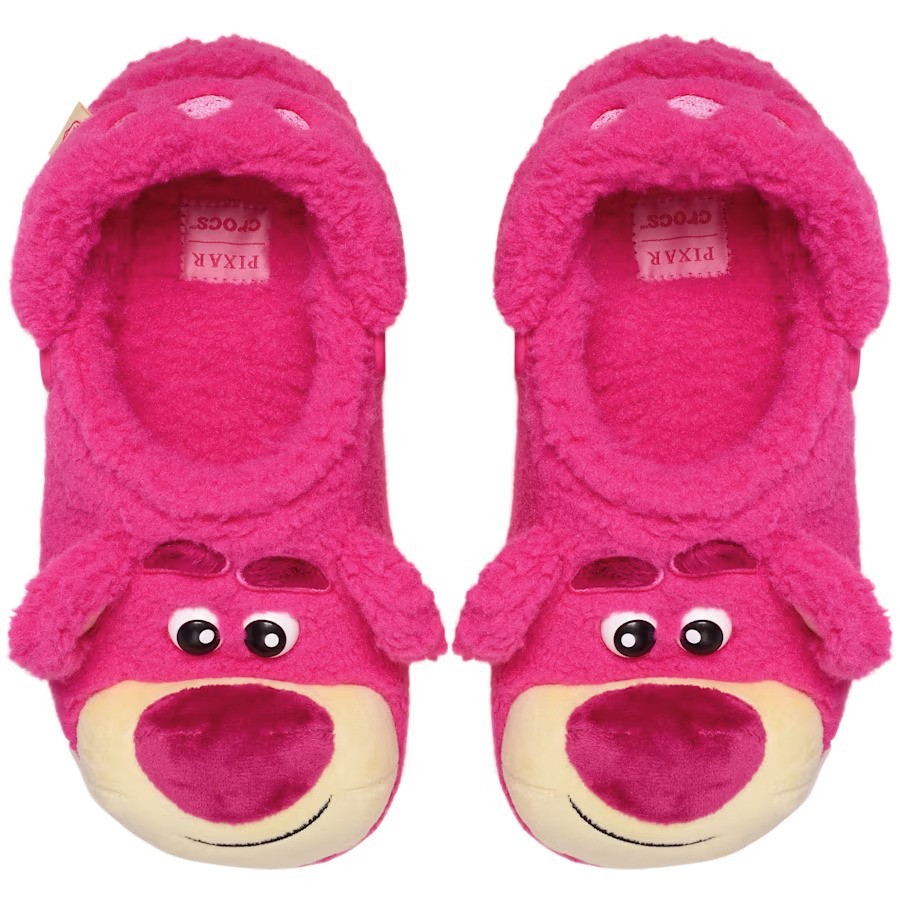 Crocs คลอด Lotso from Disney & Pixar Toy Story - รองพื้นนุ่มสำหรับวัน chilly, รองเท้าแตะผู้หญิงแท้จากเกาหลี