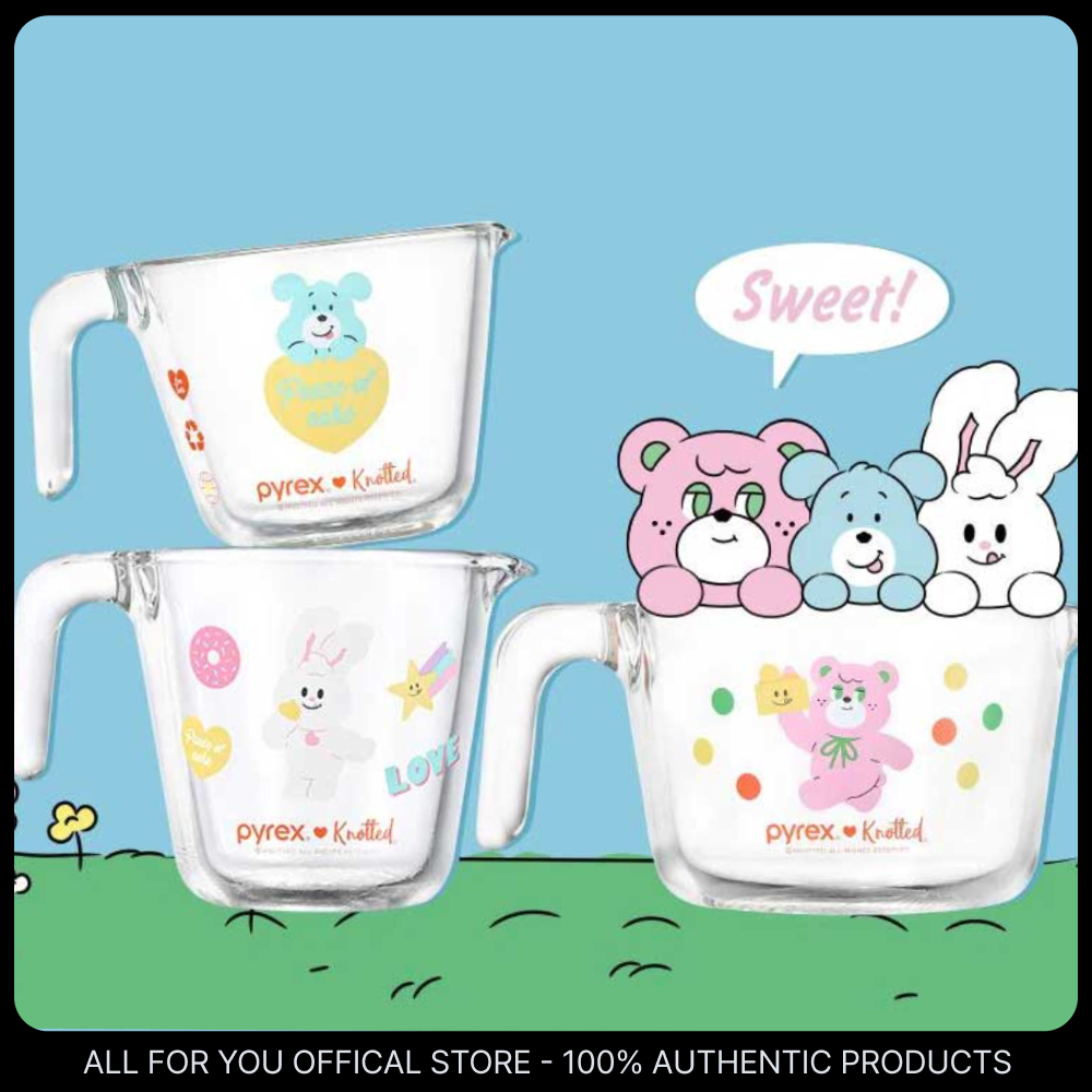 [PYREX x Knotted] ถ้วยตวงแก้วทนความร้อน 250ml, 500ml, 1000ml