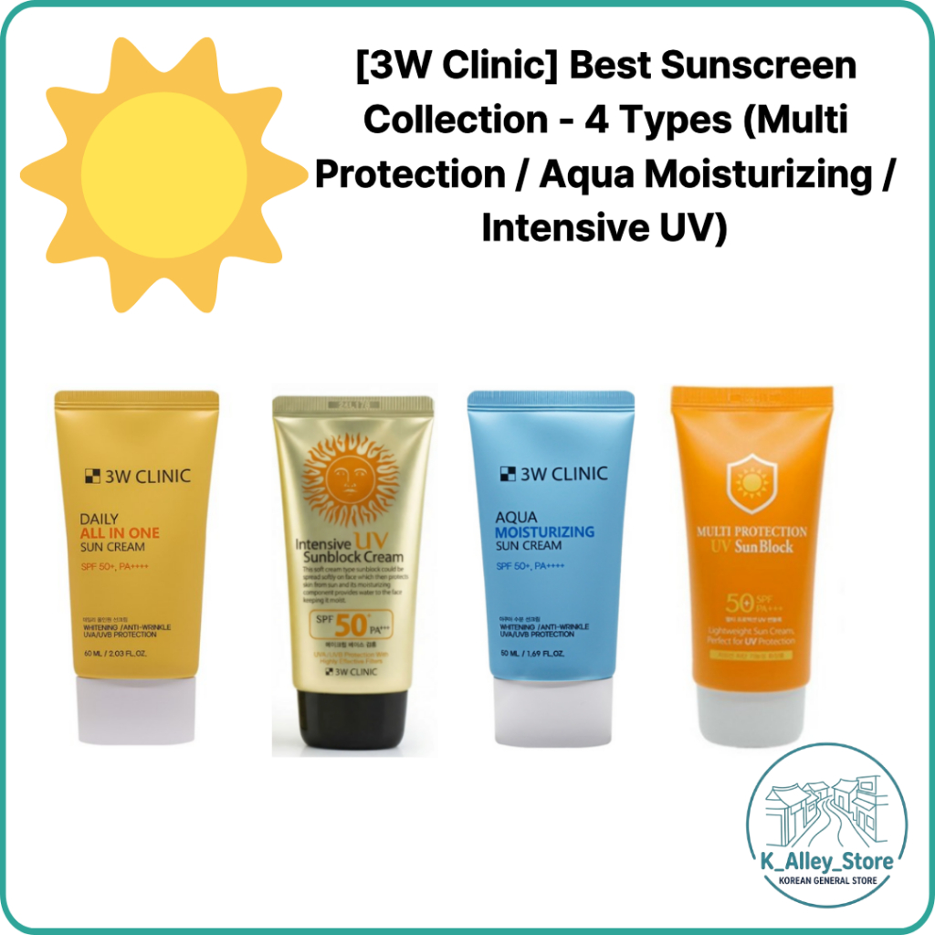 [3W Clinic] Sunscreen Collection - 4 ประเภท Shopping จากเกาหลี