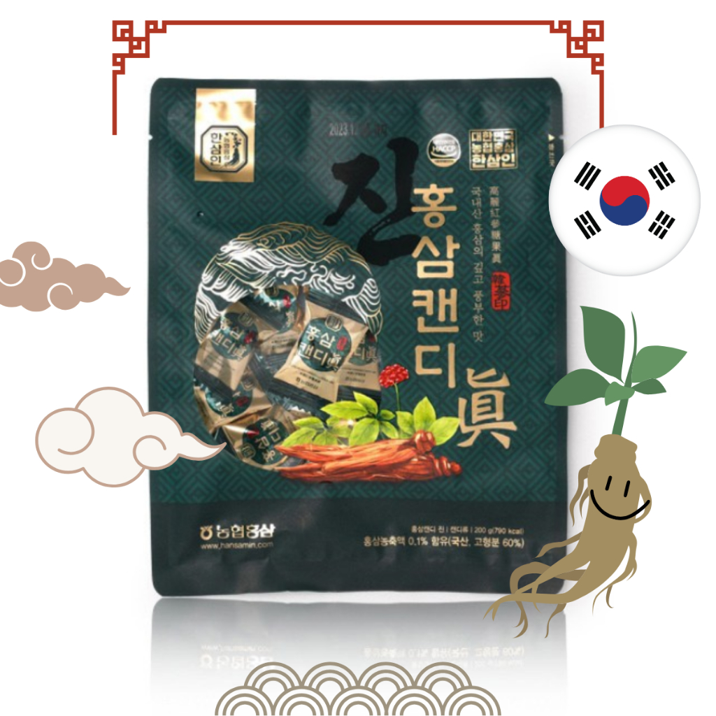 HANSAMIN KOREAN RED GINSENG CANDY JIN 200g . 2 แพ็ค