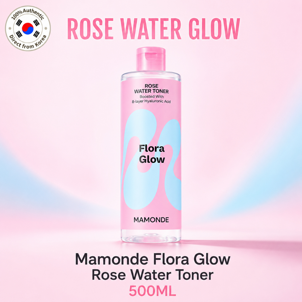 [Mamonde] Flora Glow Rose Water Toner (500ml) | 90% Rose Water Hydrating Toner