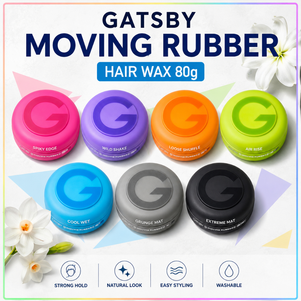 GATSBY Moving Rubber Hair Wax 80g Strong Hold จัดแต่งทรงผม Hair Wax