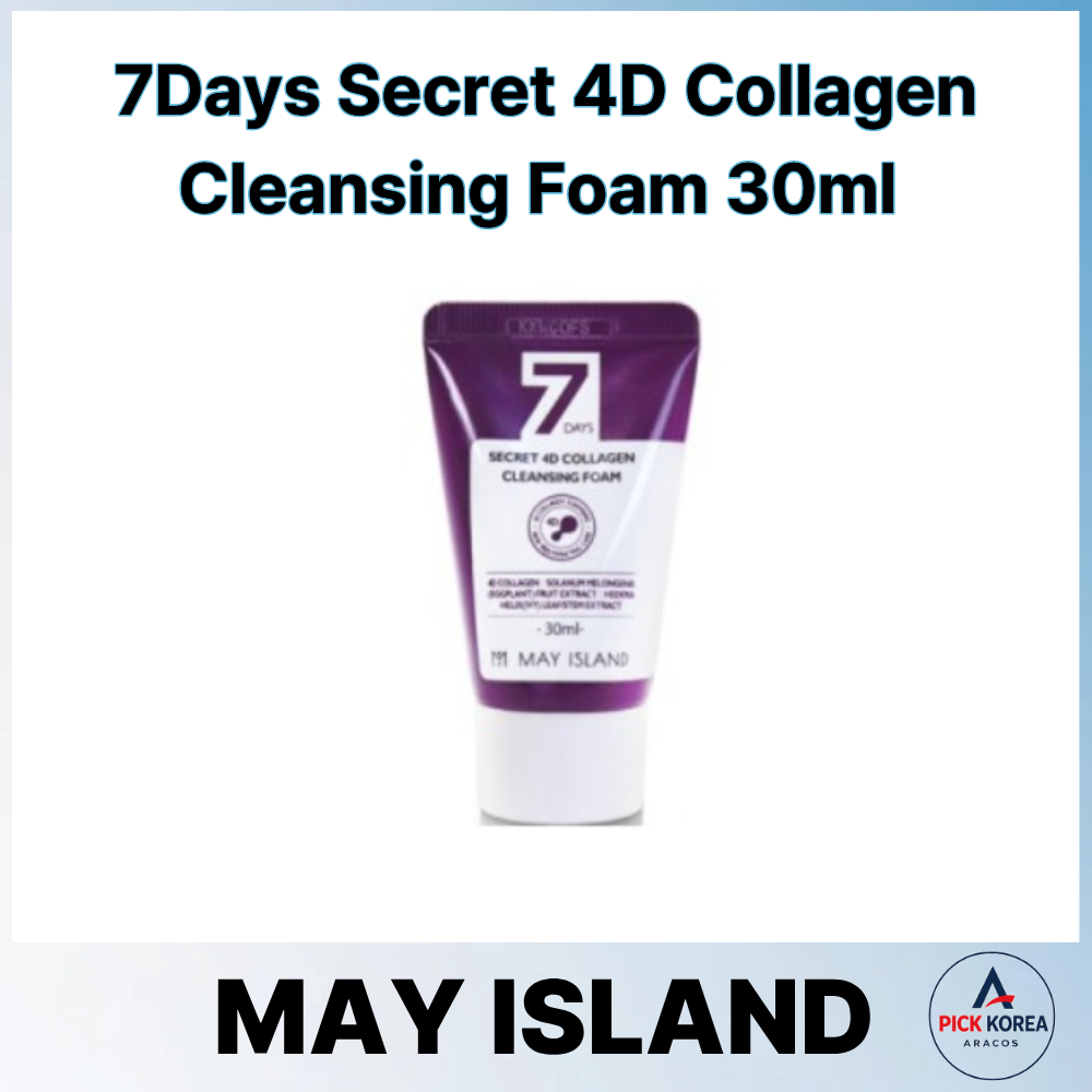 [MAY ISLAND] 7Days Secret 4D Collagen Cleansing Foam 30ml / ขนาดเล็ก BY LEMERE