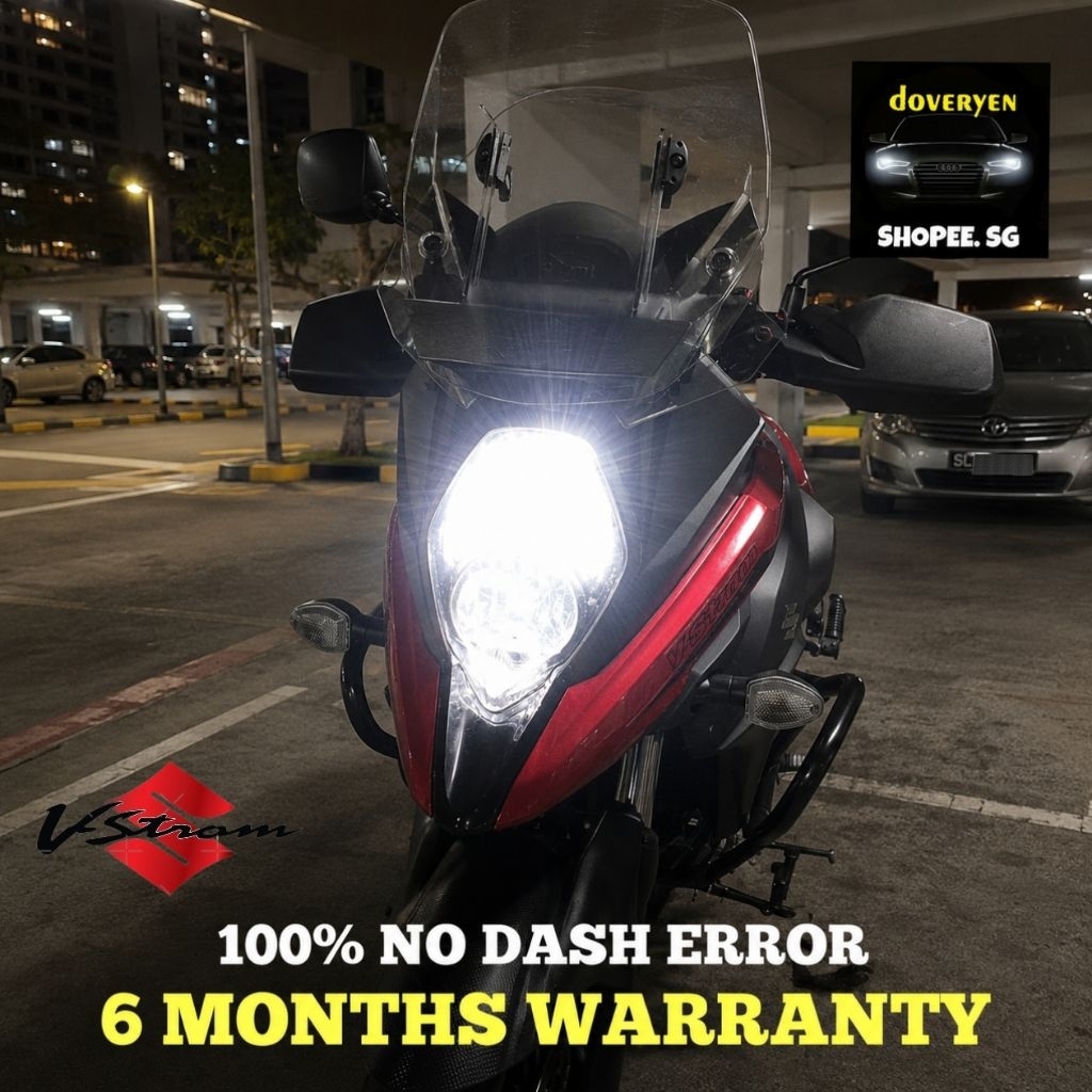 Suzuki V Strom 650 / 1000 - ปลั๊ก N Play 6500k หลอดไฟ LED สีขาว 1X Low Beam & 1X High Beam H4 H7 H8 