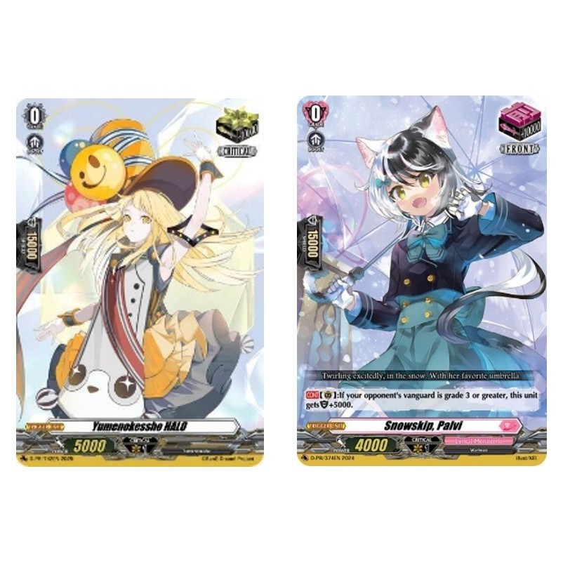 การ์ดแวนการ์ดภาษาอังกฤษ Yumenokessho HALO - D-PR/742EN /Snowskip, Palvi - D-PR/374EN - PR - การ์ด D