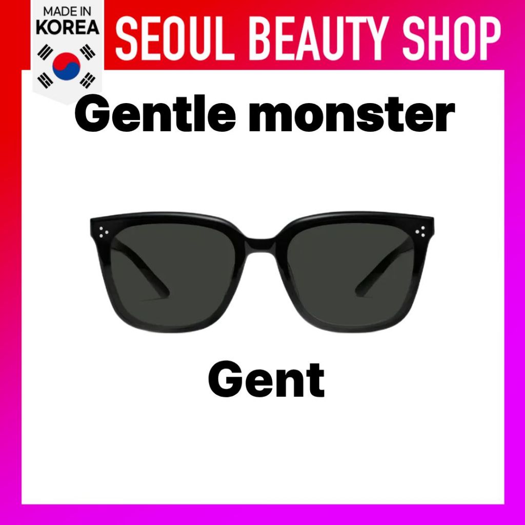 [gentle monster] แว่นกันแดด Gent 01 สีดํา 1 ชิ้น / แว่นกันแดดเกาหลี / ดีไซน์ทันสมัย / ของแท้ 100% โด