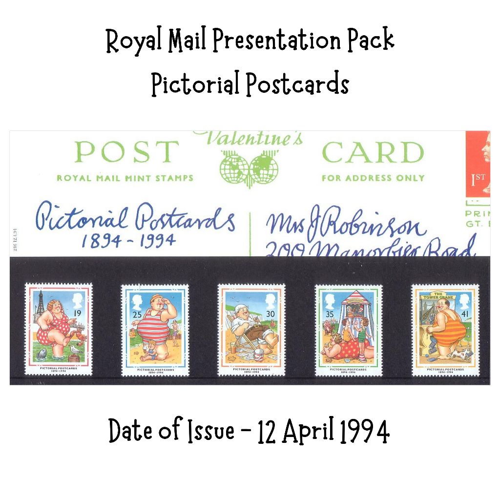 UK Stamp Presentation Pack โปสการ์ด Pictorial 1894-1994 แสตมป์ Royal Mail Mint
