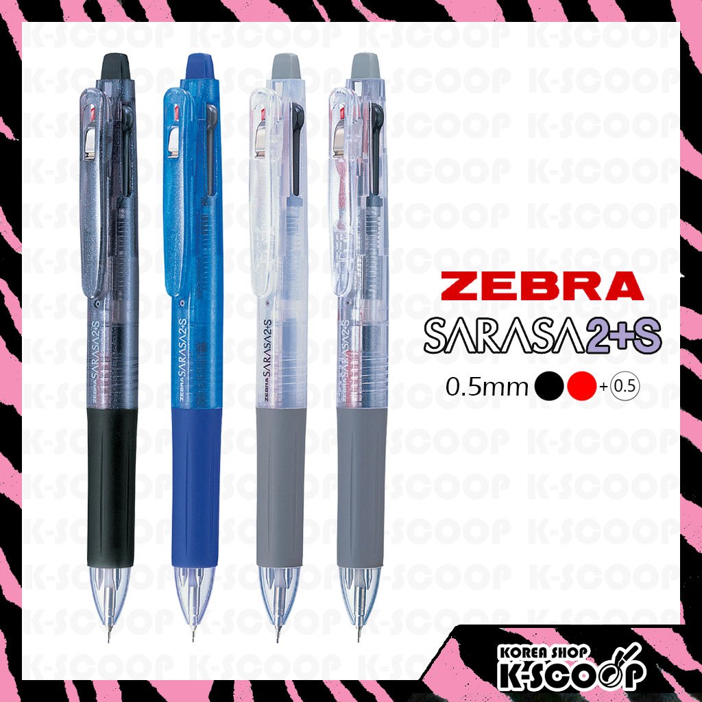 ZEBRA Sarasa Multi 2+S ปากกา 2 สีปากกาลูกลื่น 0.5 มม. + ดินสอกด 0.5 มม. SJ2