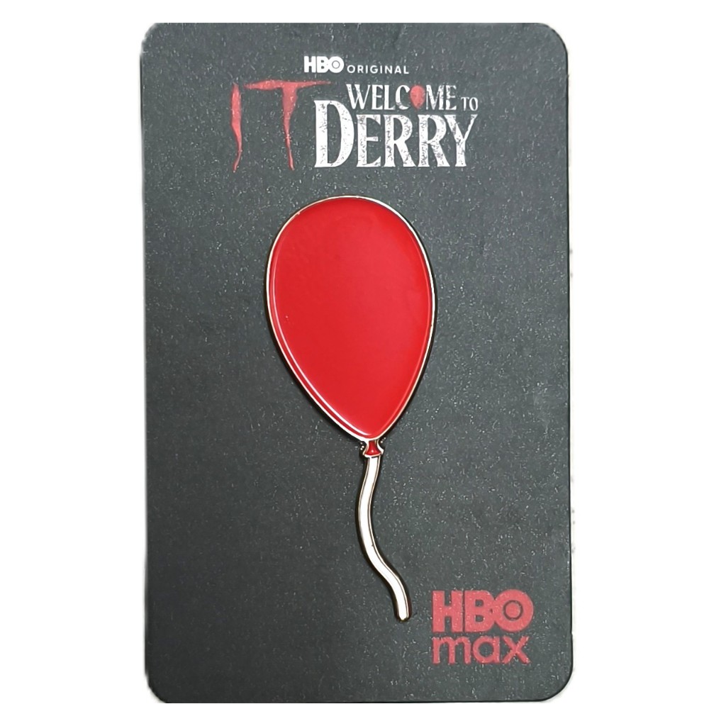 IT ภาพยนตร์สยองขวัญสะสมตัวตลกบอลลูนสีแดงยินดีต้อนรับสู่ Derry HBO Max pin badge enamel