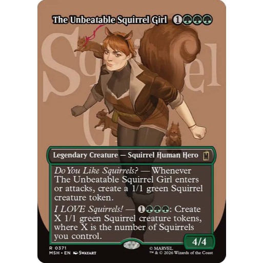 การ์ด EDH PlayTest - The Unbeatable Squirrel Girl (สีเขียว)
