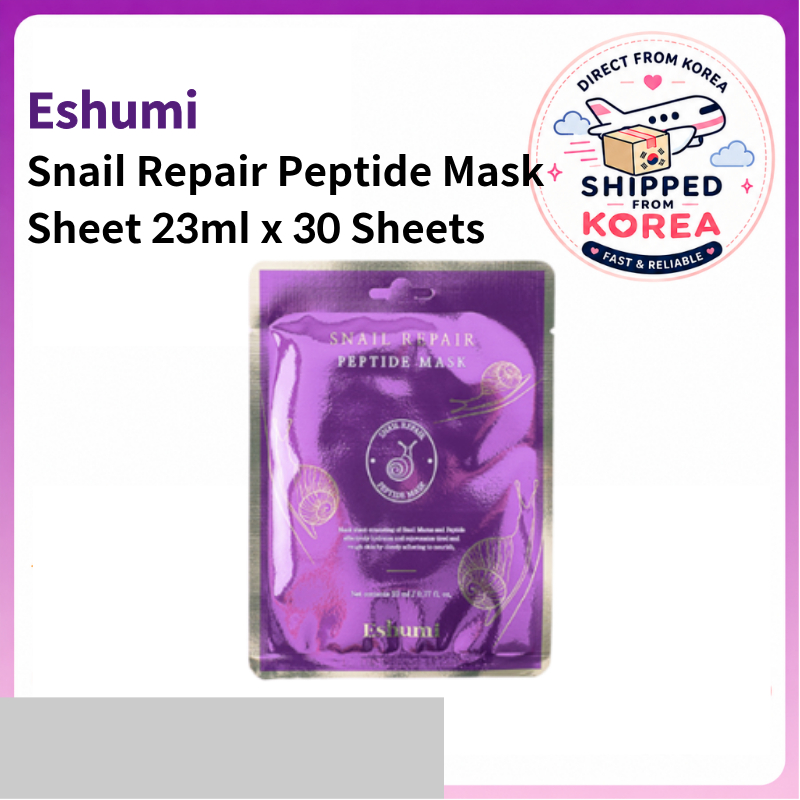 Eshumi Snail Repair Peptide Mask Sheet 23ml x 30 แผ่น