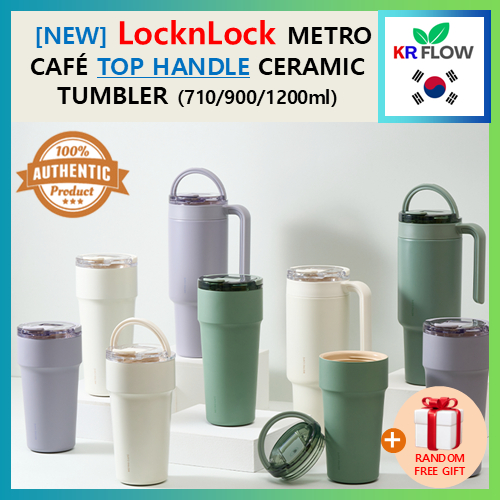 [ใหม่][LocknLock] METRO Cafe Top Handle Ceramic Tumbler (710/900/1200ml) + ของแถมฟรีแบบสุ่ม