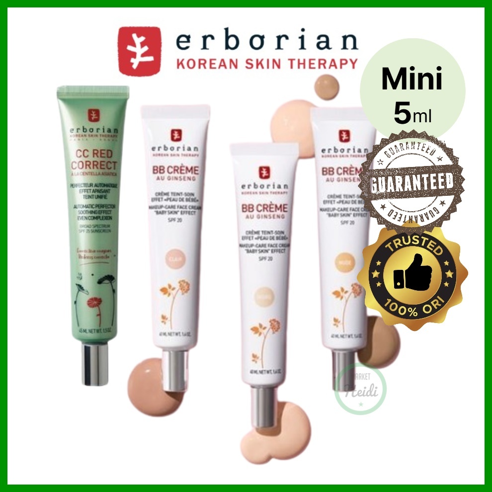 เกาหลี เกาหลี 🇰🇷 Erborian CC Red Correct Cream 5ml / Erborian BB Cream 5ml