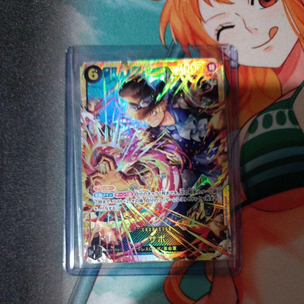 การ์ดเกมวันพีซ OP13-120 SEC Sabo ฟอยล์ญี่ปุ่น