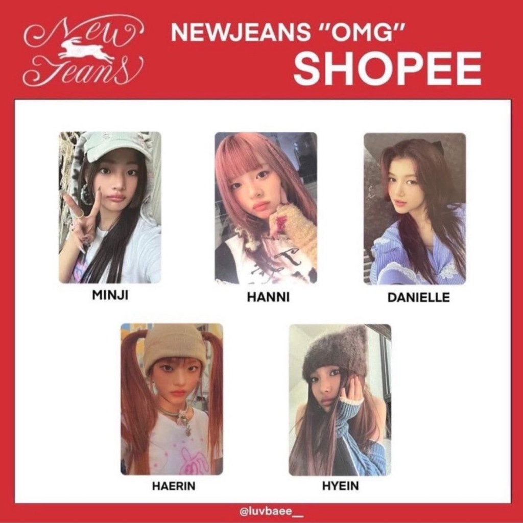 NewJeans OMG Era Shopee ประโยชน์อย่างเป็นทางการ Photocard Minji Hanni Danielle Haerin Hyein K-Pop Al