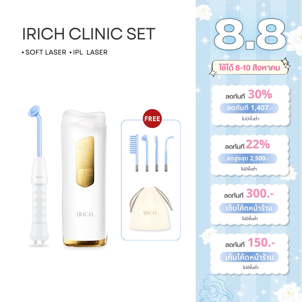 Clinic Set #2 : IRICH เลเซอร์ขน + Soft laser