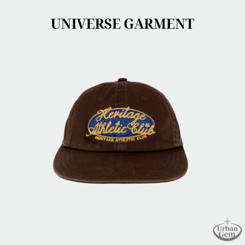 UNIVERSE GARMENT Universe Sign Long Bill Washed Cap – สีน้ําตาล