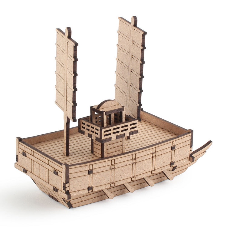 Youngmodeler Hobby Wooden Model Kit – Warship, Laser-Cut Korean Historical Ship Puzzle