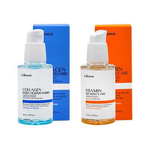 ESHUMI Collagen Hydra Moisture Barrier/Vitamin Blemish Care Repair Ampoule Essence 2Type