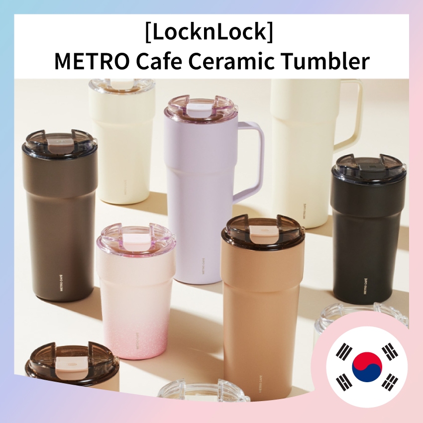[LocknLock] แก้วน้ําเซรามิก METRO Cafe (400/500/650ml/750ml)