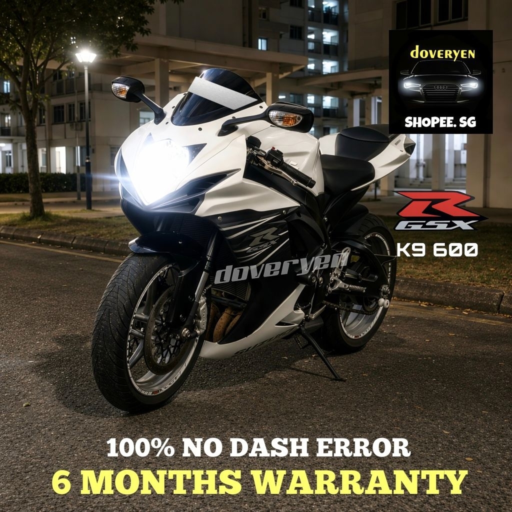 Suzuki Gsxr L1/K9 600 1000 / Gsxr L5 1000 / Gsxr L6 6500k หลอดไฟหน้า LED สีขาว - W5W T10 H7 H8 H9 H1