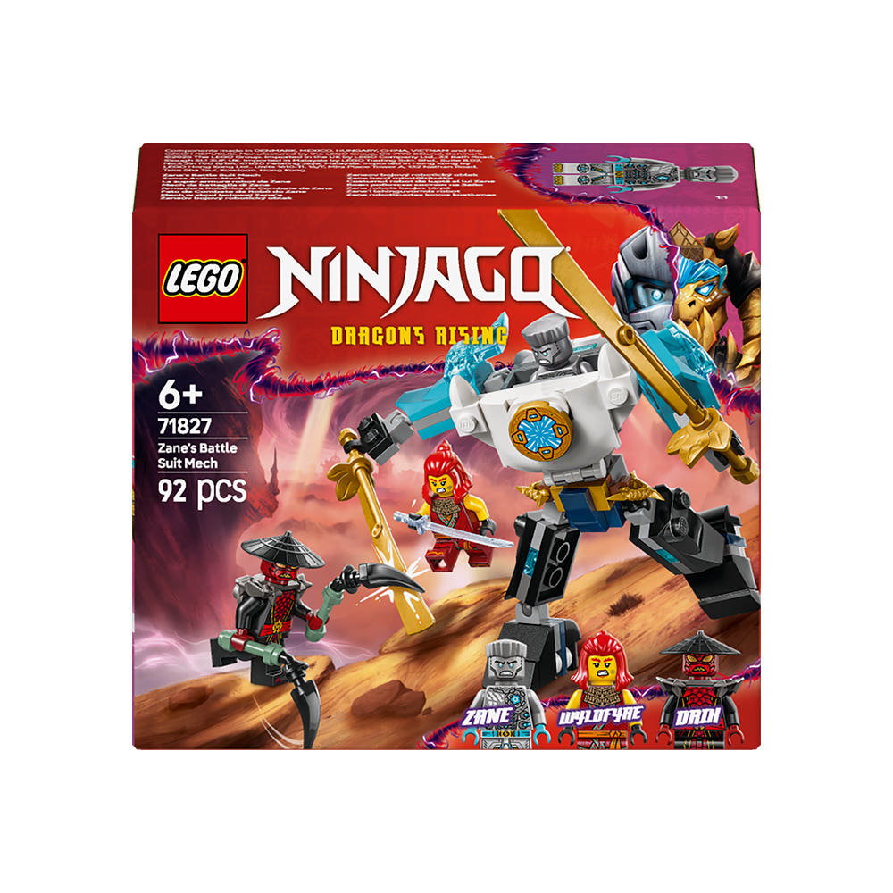 LEGO NINJAGO 71827 Zanes Battle Suit Mech 92 ชิ้น 3 Minifigures เด็กอาคารของเล่น