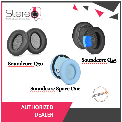 ติดตั้ง-Me Soundcore เปลี่ยนหูฟังแผ่นรองหูฟัง Q20/Q45/Space One Protein Leather, Cooling Pad