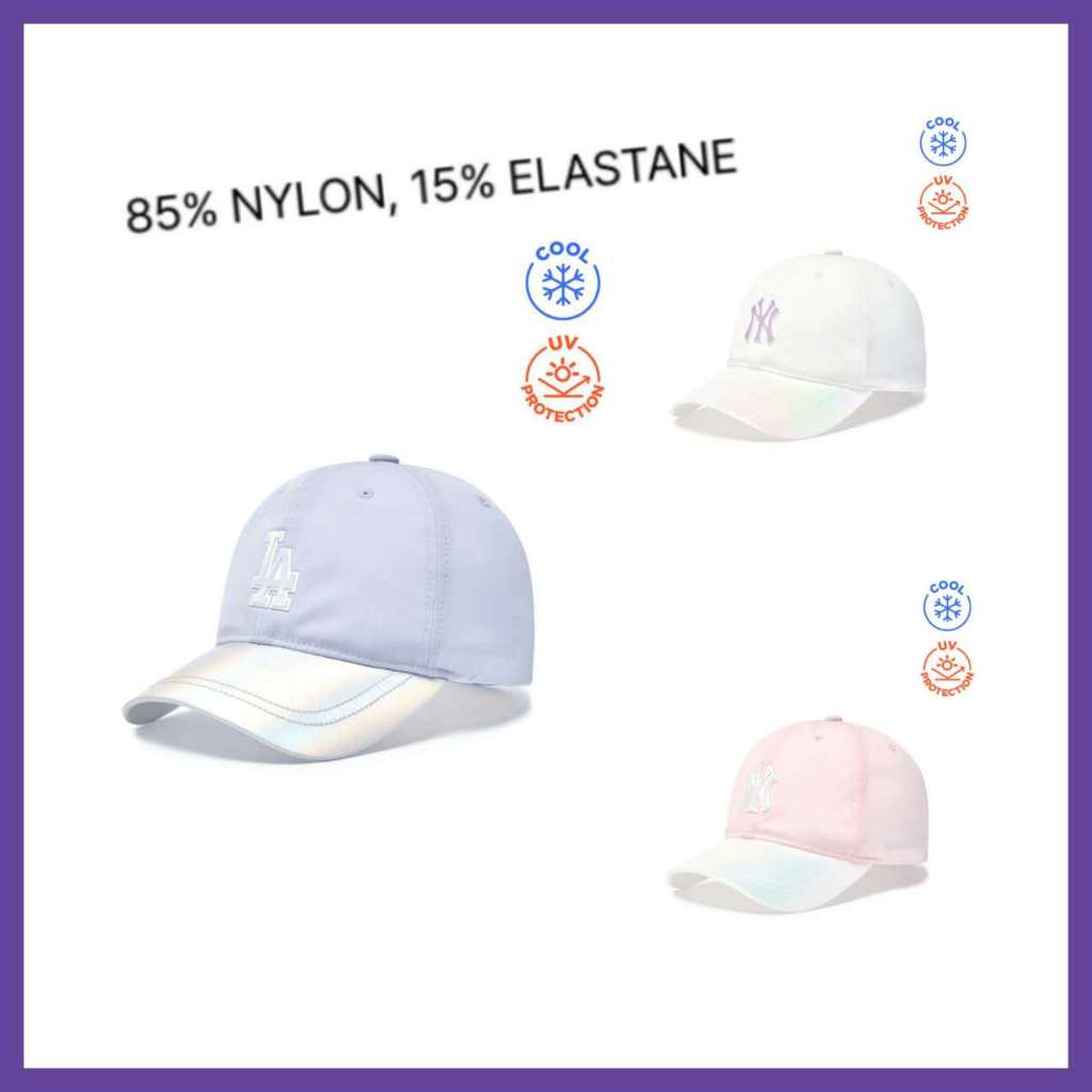 [ML2] 7FCPB016N Girls Cool Field Rainbow Ball Cap NY Yankees Kids Cap