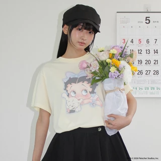 [RONRON] Betty Boop Ribbon Basic Fit T Shirt / 2colors