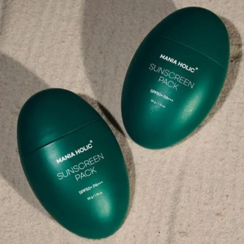 Mania Holic Sunscreen Pack SPF50+ PA+++ 50g ไม่มี White Cast Daily UV Protection น้ําหนักเบา Kbeauty