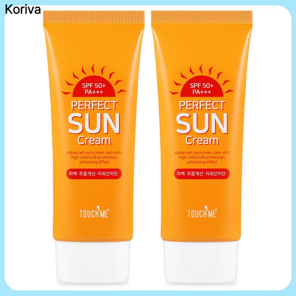 Touch Me Perfect Sun Cream SPF50+ PA+++ 60ml x 2 Daily Face Sunscreen Smooth Moisture Care