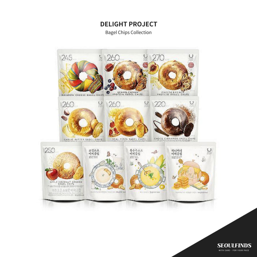 [DELIGHT PROJECT] คอลเลคชั่น Bagel Chips – ซีรีส์ขนมอบเตาอบเกาหลี (12 รสชาติ)