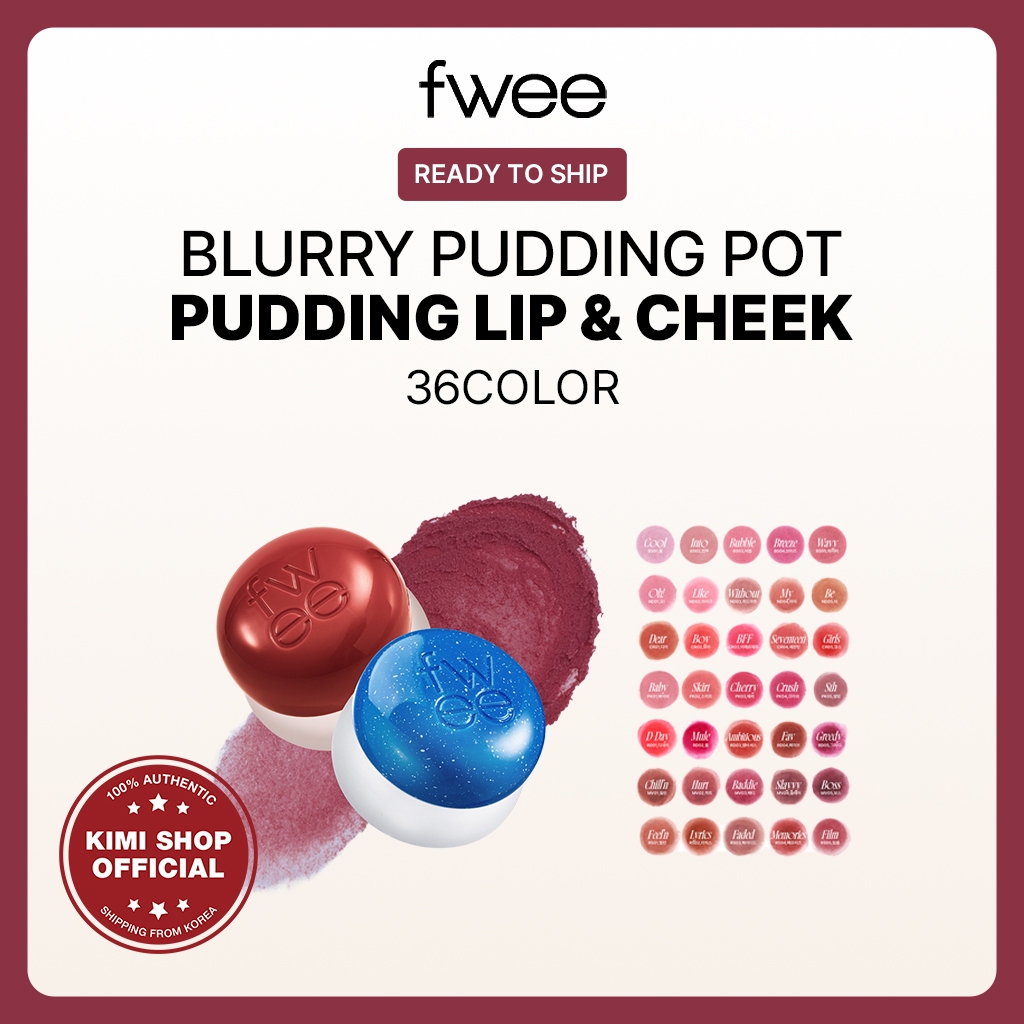 [fwee] Pudding Lip & Cheek Blurry Pudding Pot 5g 36 สี