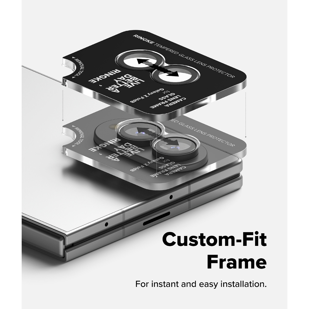 Ringke Camera Lens Frame Glass สําหรับ Galaxy Z Fold 8 รูปที่ 4