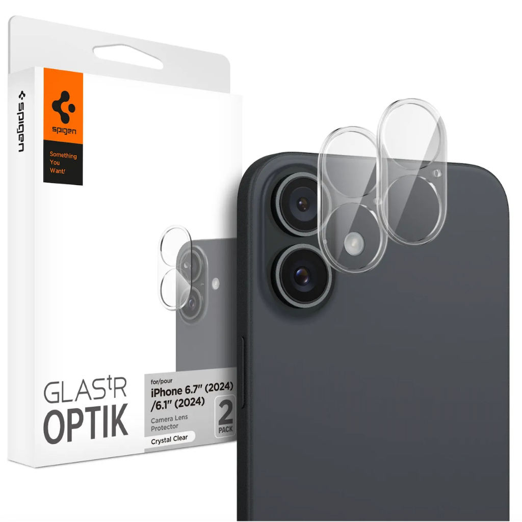 [2 แพ็ค] Spigen iPhone 17/ iPhone 16 Plus/iPhone 16 Camera Lens Protector Optic Lens Protector Full 