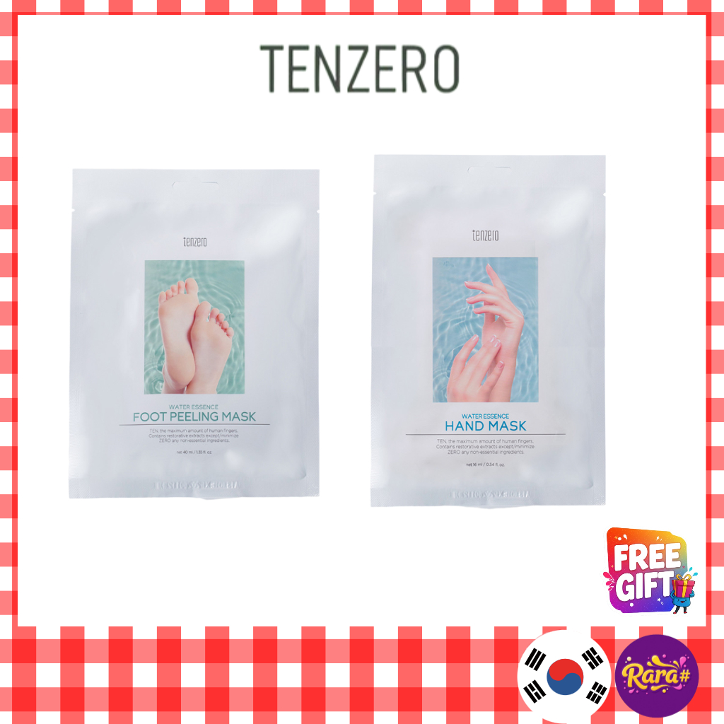 TENZERO WATER ESSENCE FOOT PEELING MASK, WATER ESSENCE HAND MASK 40ml/Quick Hydration Care