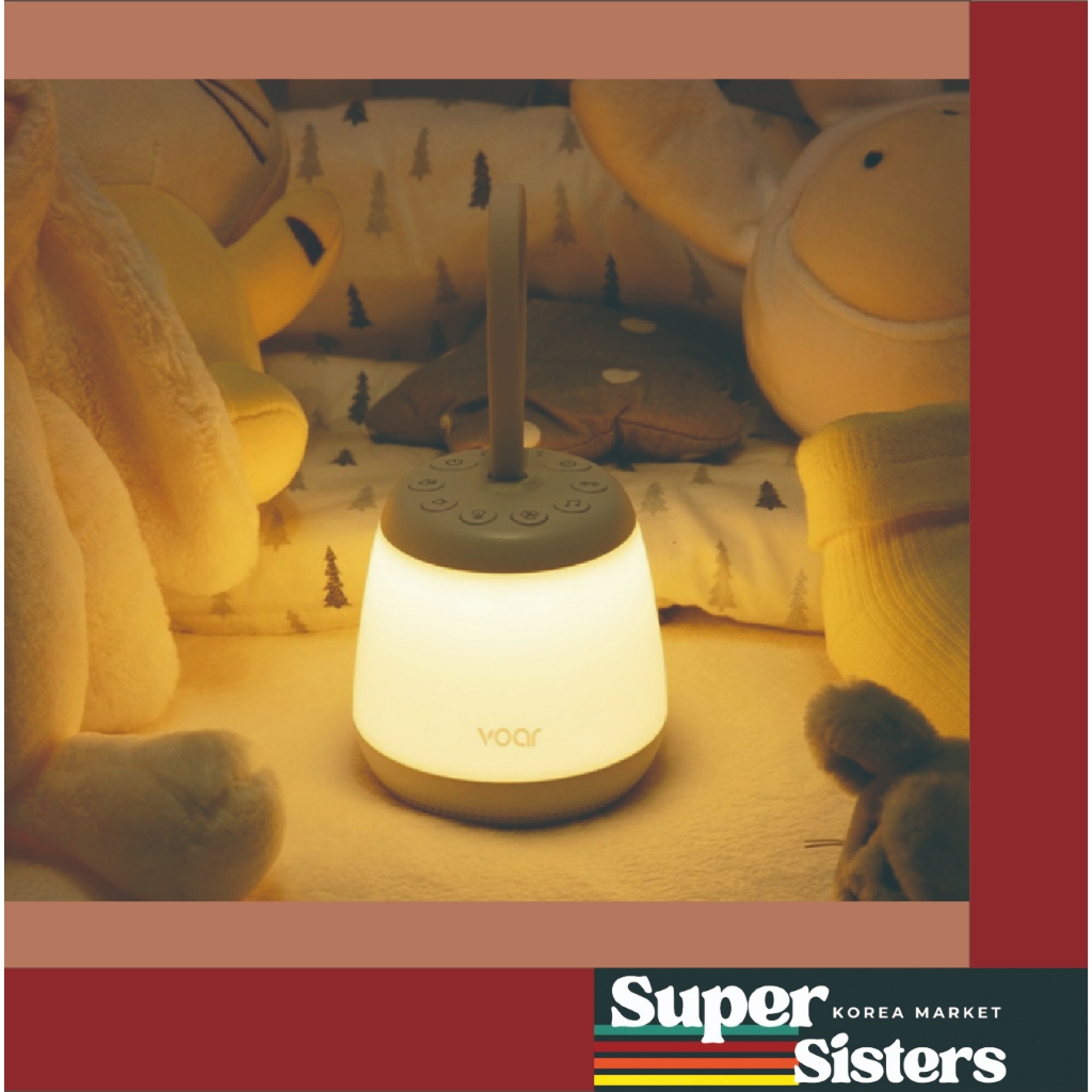 VOAR Portable Nursery Night Light & White Noise Sound Machine – สีขาว / 1200 mAh / 21 เสียงธรรมชาติผ