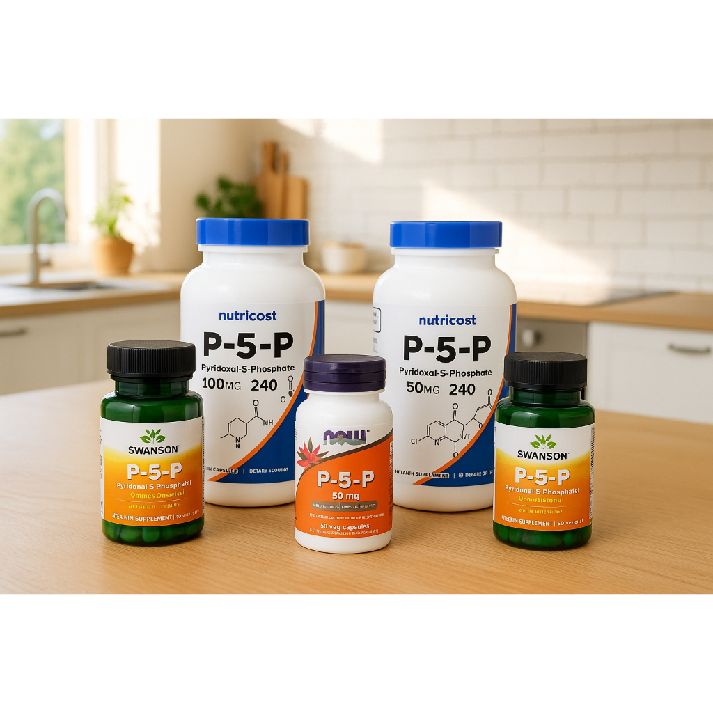 [Swanson / NOW Foods / Nutricost] P-5-P วิตามิน B6 (Pyridoxal-5-Phosphate) 20mg~100mg 60~240 แคปซูล