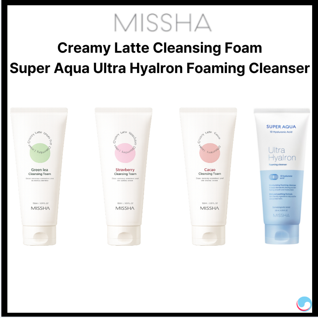 [MISSHA] โฟมล้างหน้าครีมลาเต้ 172ml Super Aqua Ultra Hyalron Foaming Cleanser 200ml