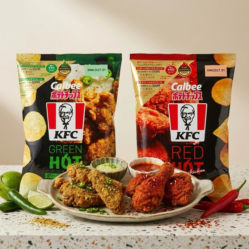 พร้อมส่งในไทย มันฝรั่งทอดกรอบ Calbee x KFC (ลิมิเต็ดจากญี่ปุ่น)