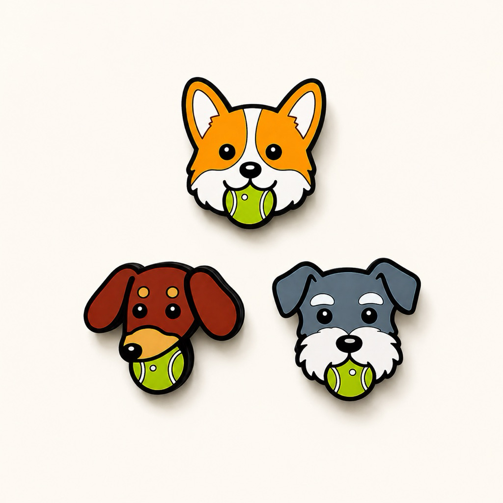 ยางลดแรงสั่นสำหรับไม้เทนนิส Tennis Dampener ลายน้องหมา Corgi/Dachshund/Schnauzer
