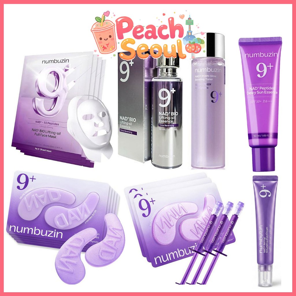 [Numbuzin] No. 9 NAD+ BIO Lifting-sil Essence 50ml / No.9 NAD+ PDRN Glow Boosting Toner 150ml/ Full 