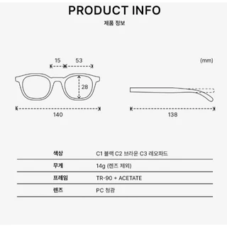 [ POSITANO ] CELIO PRT 20010 Glasses 3color korea แท้ 100%
